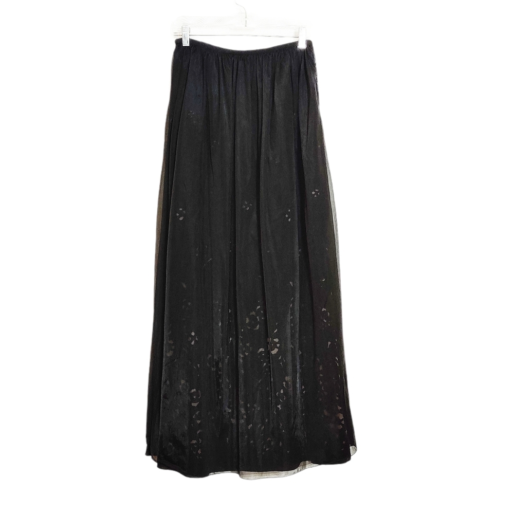 Rosaria Lamanna Black Maxi Skirt Sheer Cut Out 6